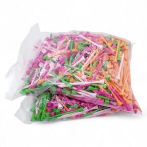 Premium Golf Tees by JP Lann NEON Orange Pink Green in Package